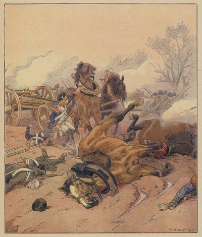 Truppe francesi che catturano le linee nemiche nella battaglia di Wissembourg, guerre rivoluzionarie francesi, 1793 da Victor Huen